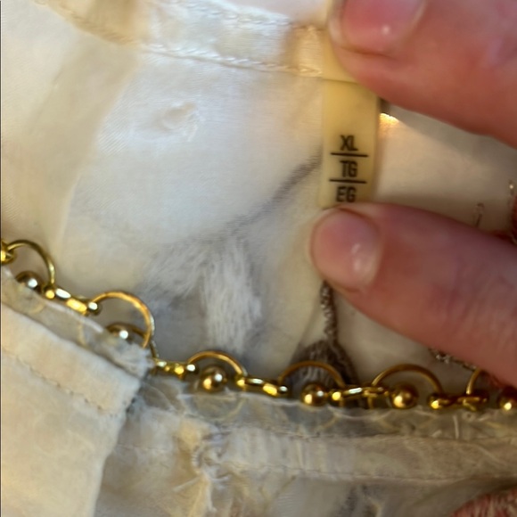 Embroidered Sheer Sleeveless Top - Cream - Picture 3 of 8